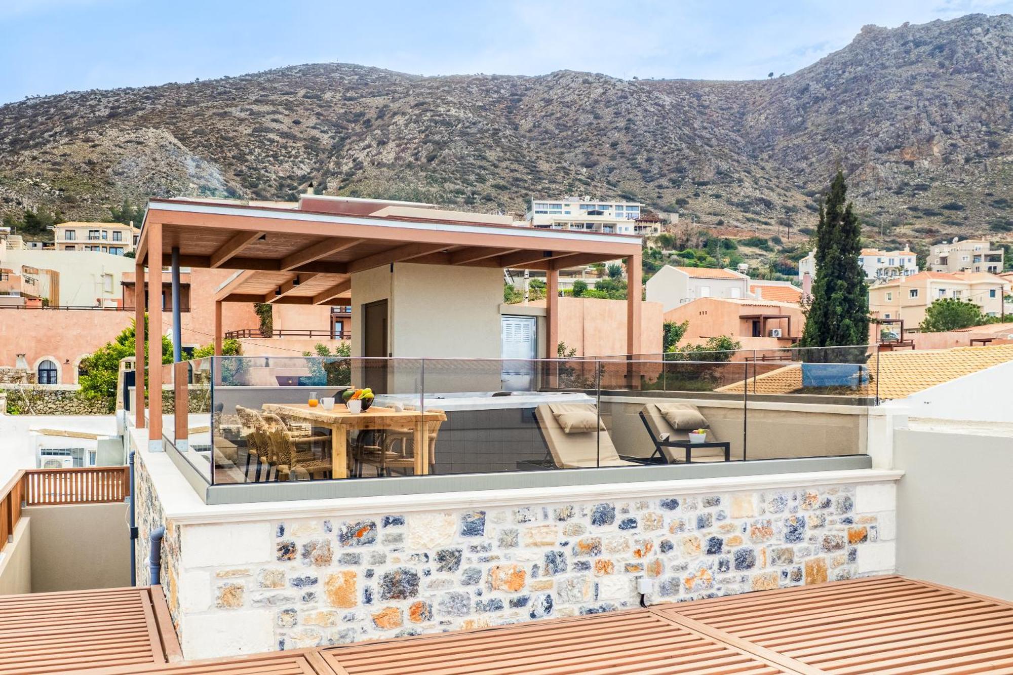 Villa Nicole - Private Pool & Rooftop Jacuzzi Херсониссос Экстерьер фото